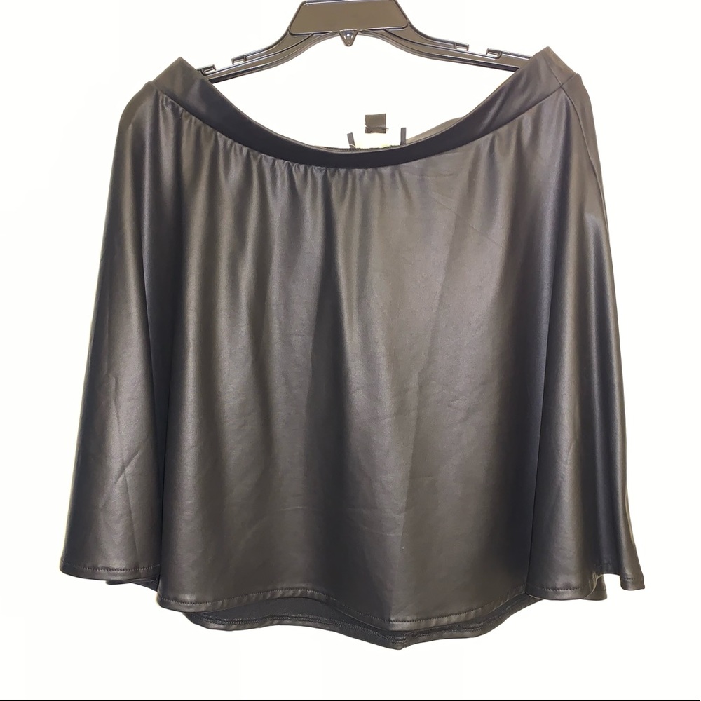 Black faux leather skirt Forever 21+ XL